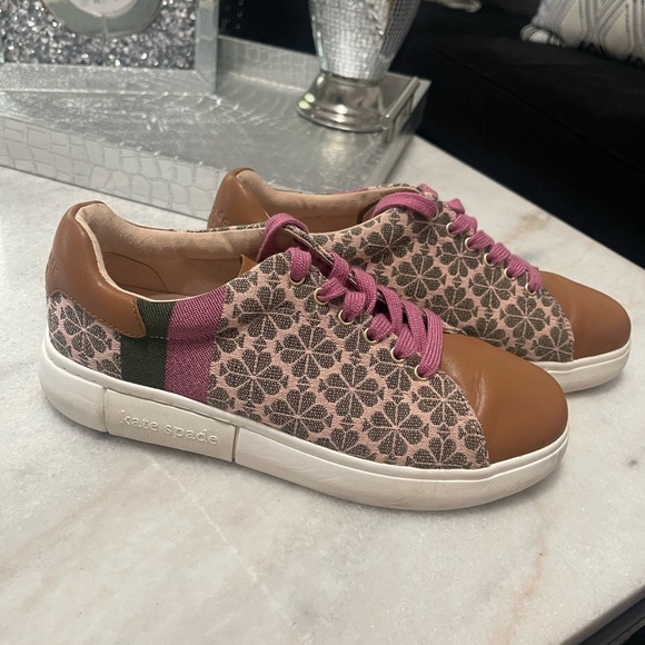 Kate Spade ♠️ Flower Jacquard Keswick Sneakers - Picture 3 of 12
